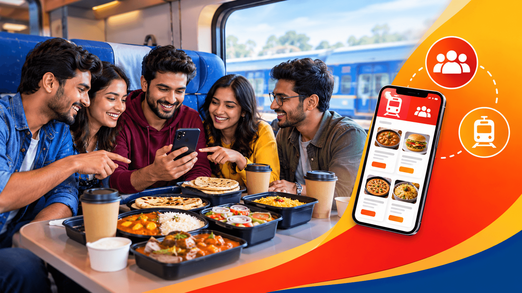 Group food order in train