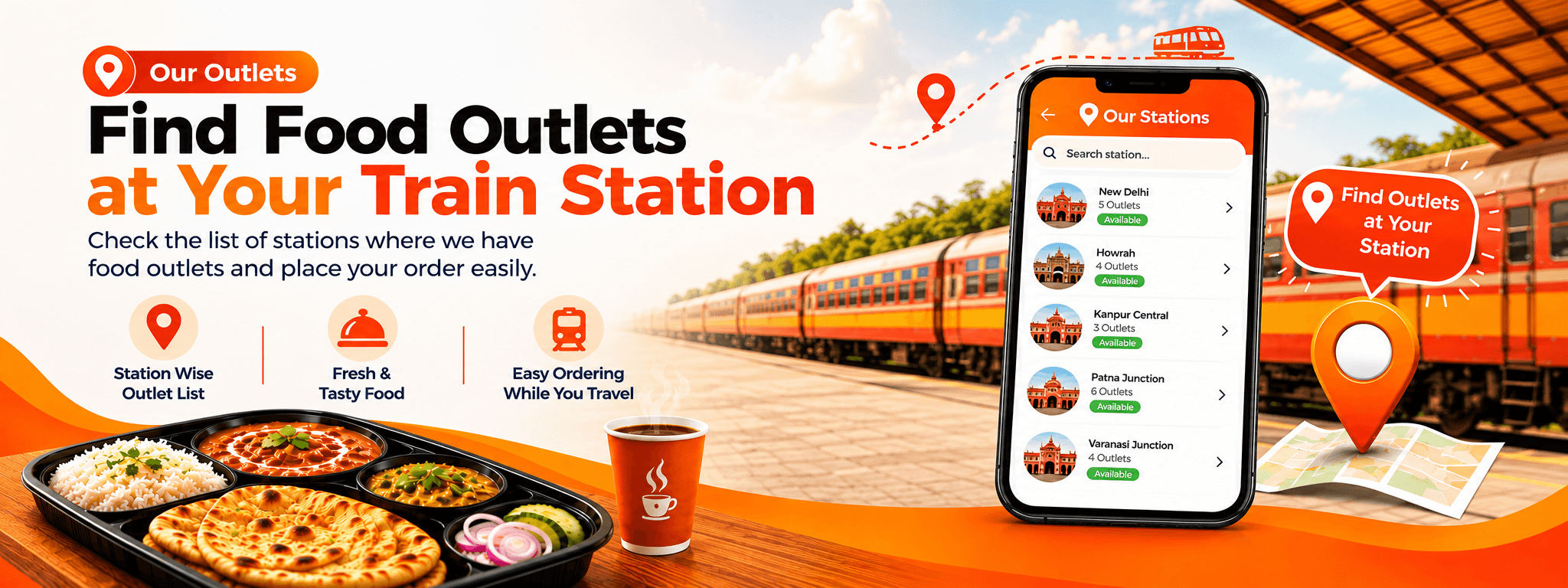 Order delicious food in train